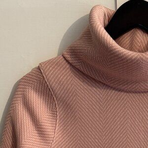 J Crew Pink Long Sleeve Funnelneck Pullover, Women's XXS